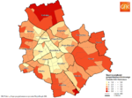 Mapa miesiąca GfK: Średnia wielkość gospodarstwa domowego w warszawskich dzielnicach